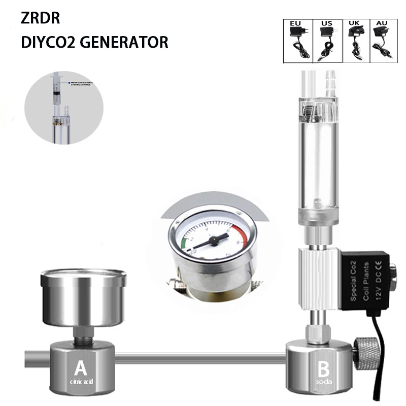 Planted Aquarium Co2 System - Kit de sistema generador de CO2