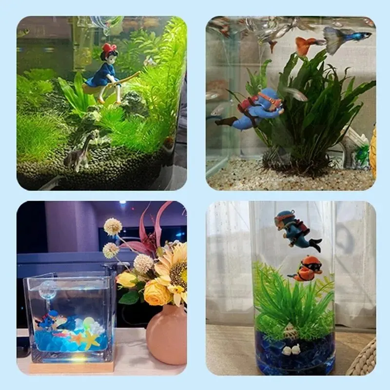 Adornos de buzo para pecera, d - Aquarium Plant Rings reseña y precio