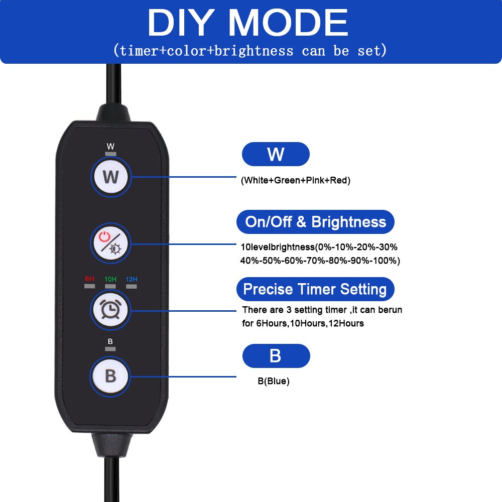 Luz LED de espectro completo p - Aquarium Plant Growth reseña y precio