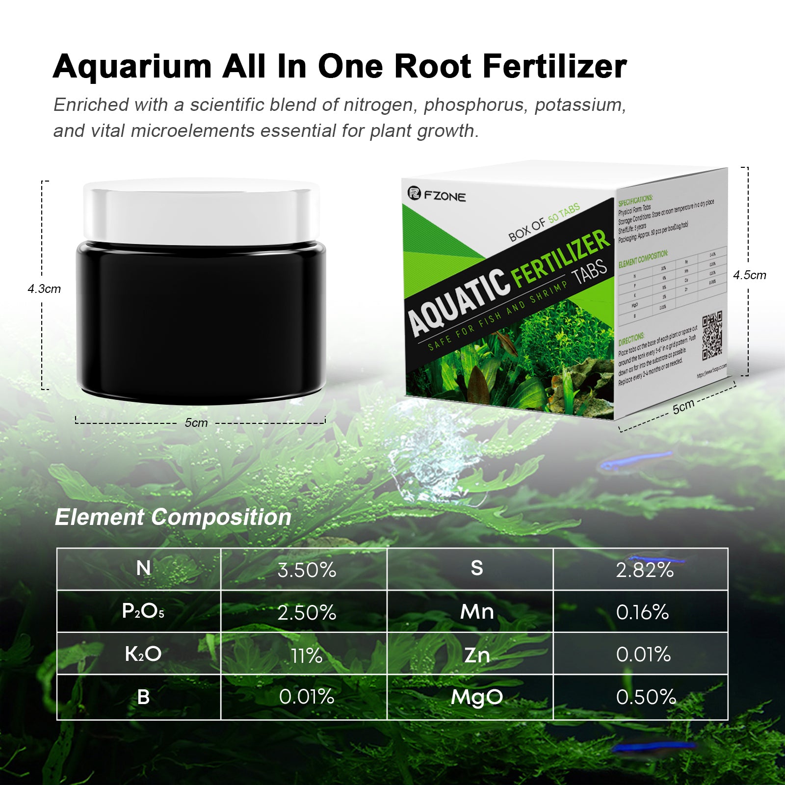 FZONE Root Tabs, Fertilizante  - Aquarium Plant Root Tabs reseña y precio