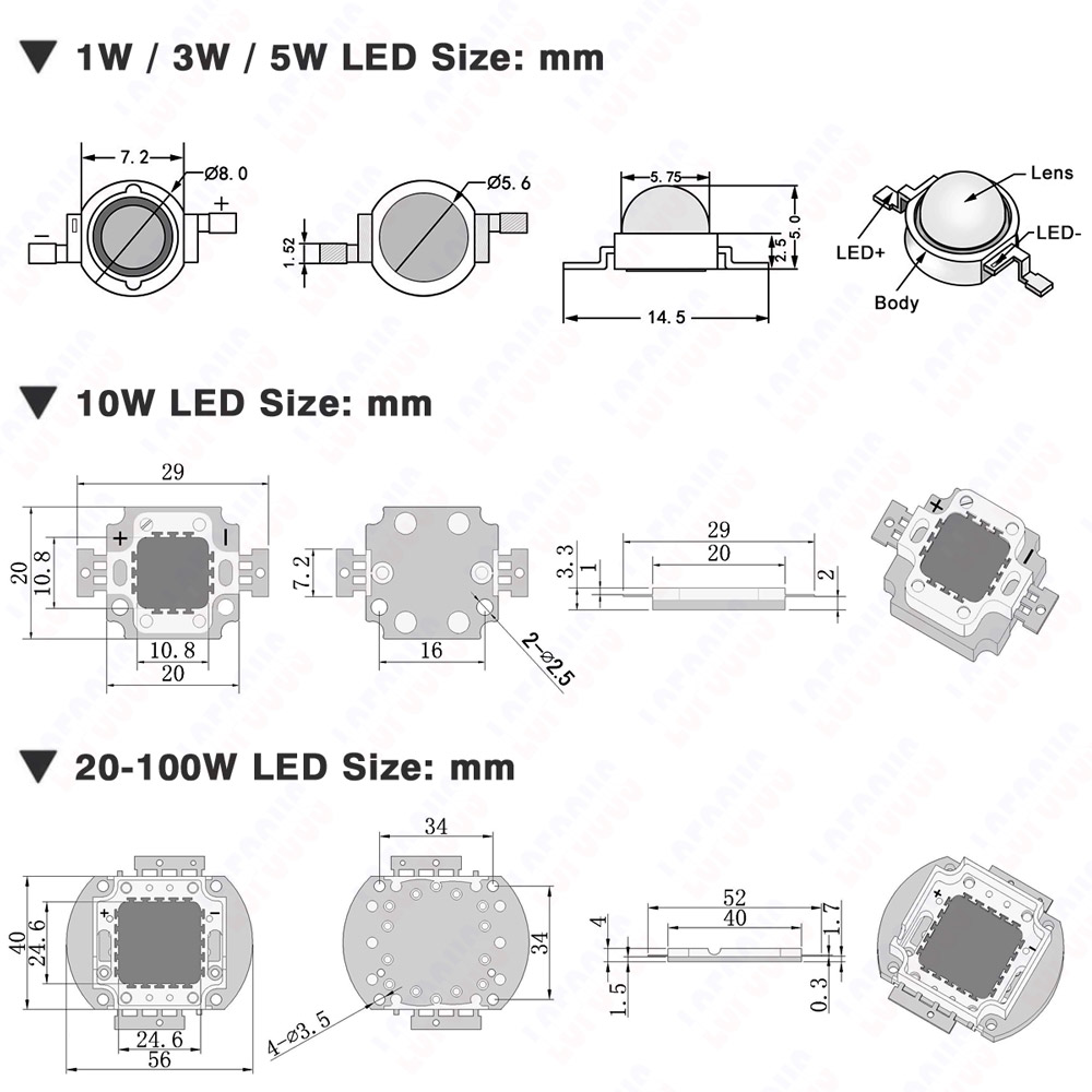 1W 3W 5W 10W 20W 30W 50W 100W  - Aquarium Planted Seeds reseña y precio