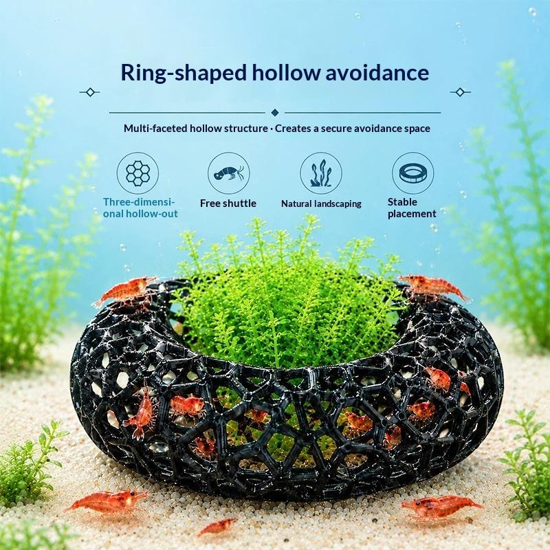 NUEVO Refugio para Camarones e - Aquarium Plant Rings reseña y precio