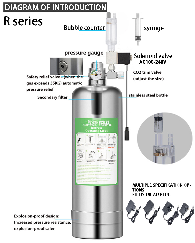 Kit de sistema generador de CO - Planted Aquarium Co2 System reseña y precio
